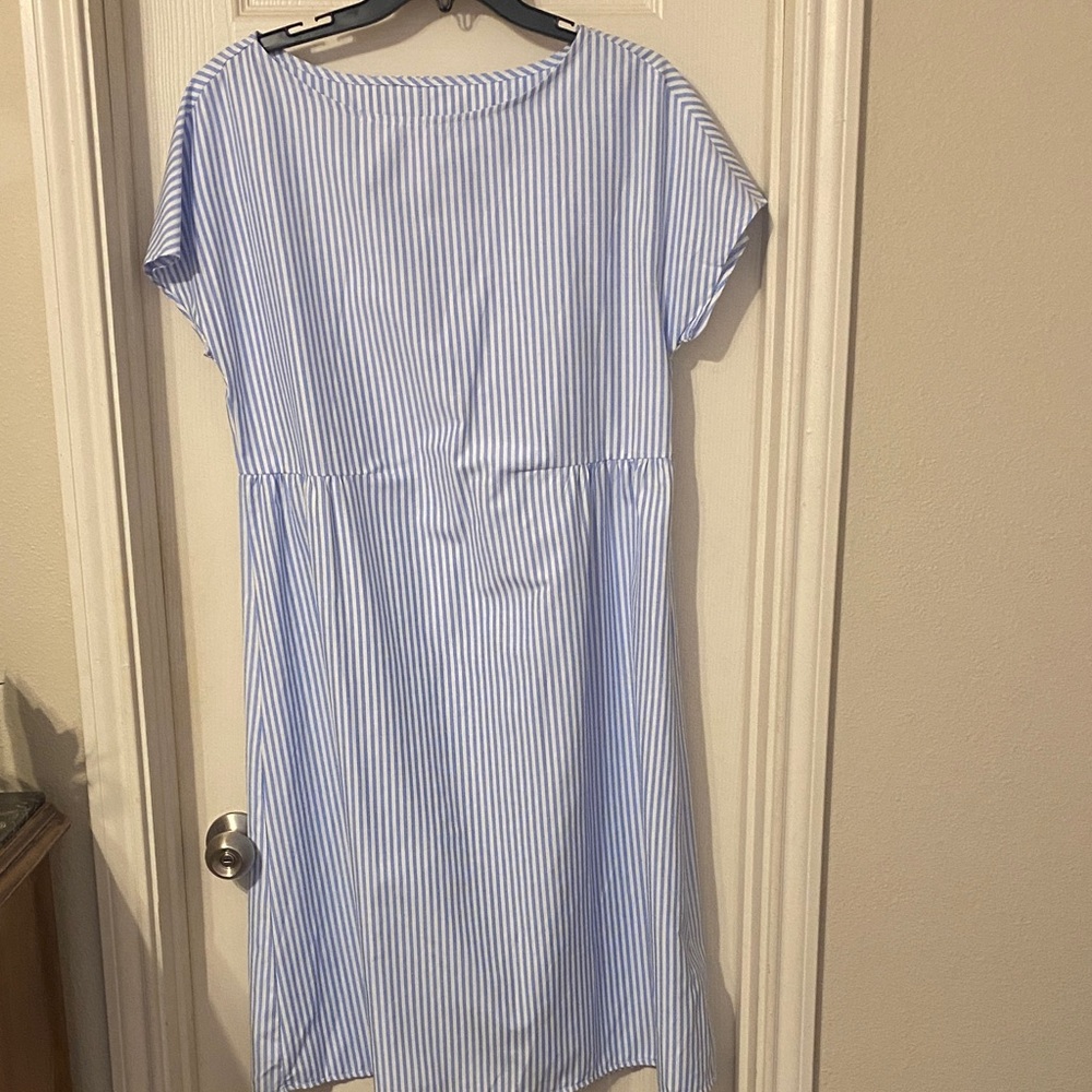 Blue Striped Women's Dress